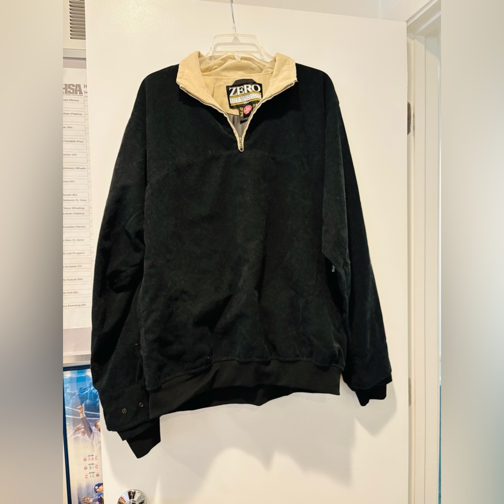 ZERO Men's Black Wind Stopper Sweater, Size Large